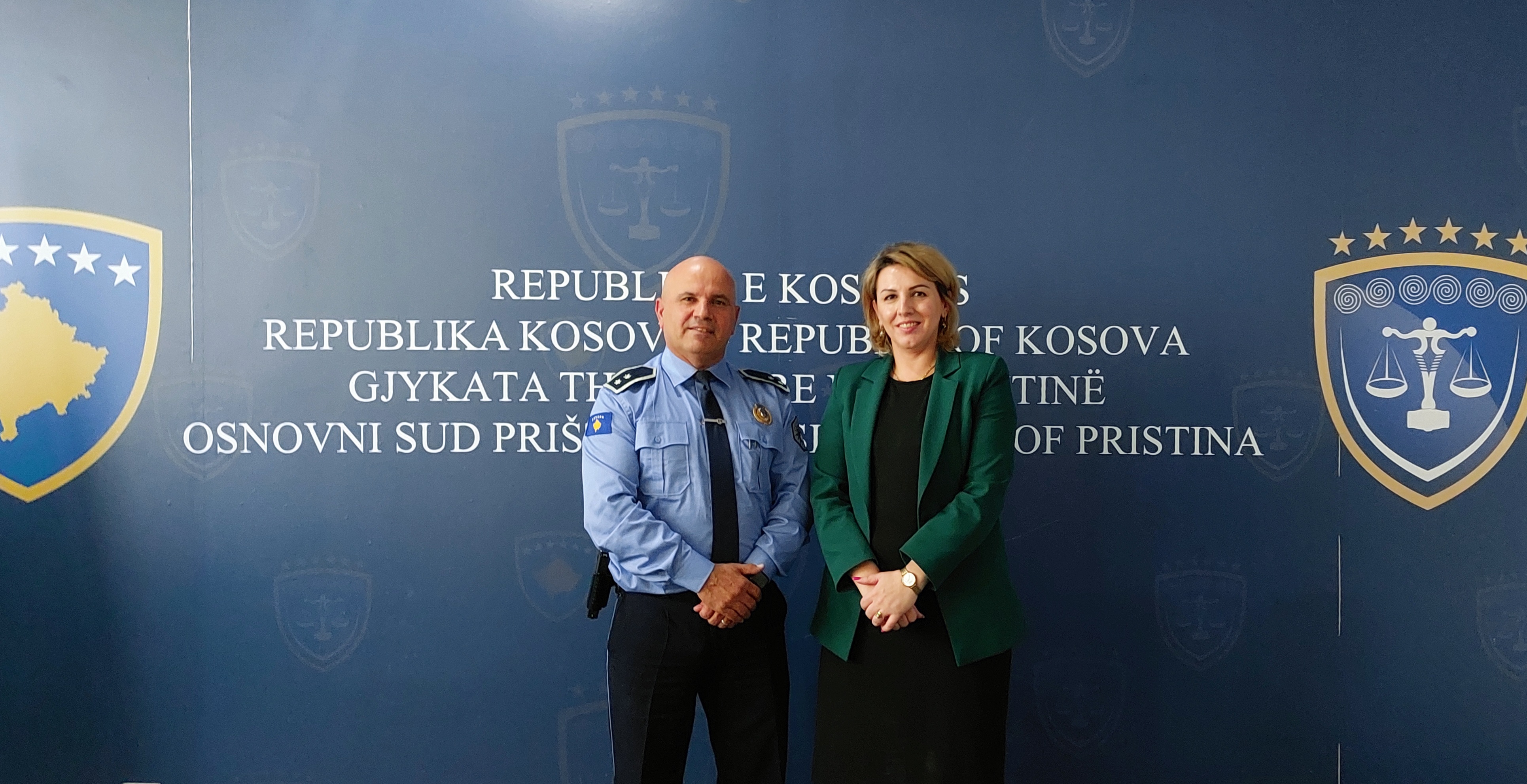 Kryetarja e gjykatës ka pritur në takim Drejtorin e Policisë në regjionin e Prishtinës